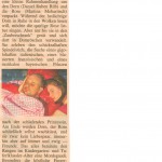 Pressebericht zu Dornröschen im Zauberschrank (Volksblatt)
